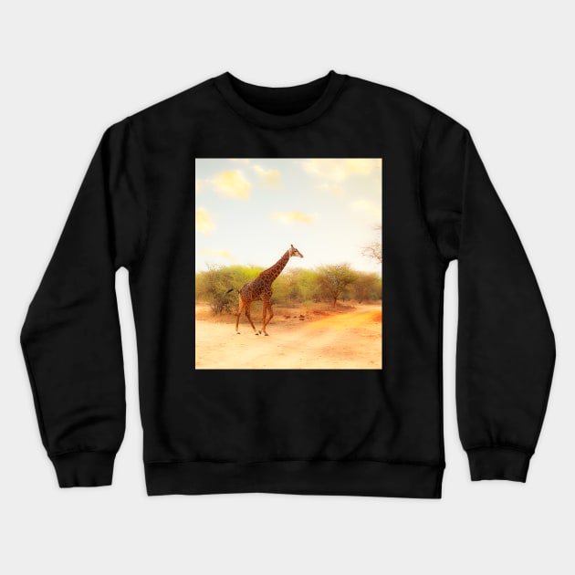 Giraffe Crewneck Sweatshirt by Graz-Photos